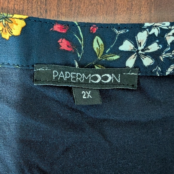 3/$30 Papermoon Reece Mixed Media Blouse - Picture 6 of 7